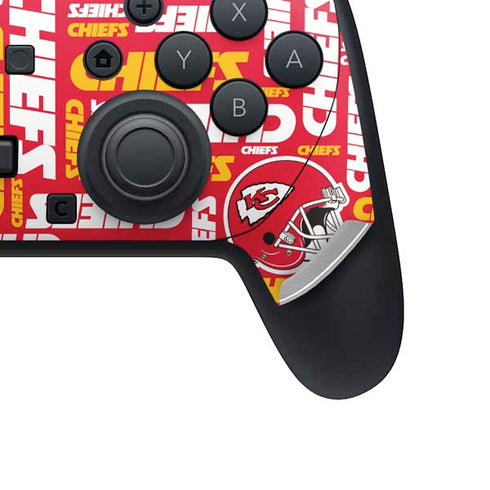 NFL Kansas City Chiefs Red Blast Nintendo Switch 2 (2025) Pro Controller Skin