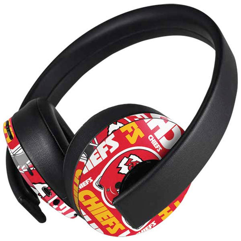 NFL Kansas City Chiefs Red Blast PlayStation 4 Gold Wireless Headset Skin