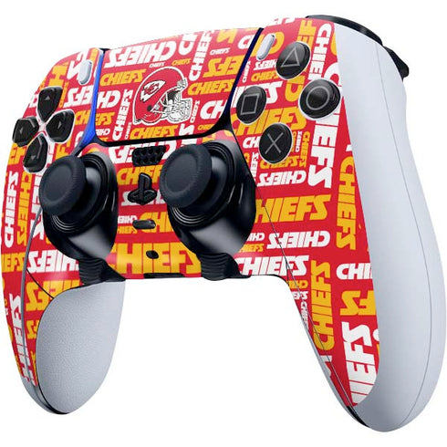 NFL Kansas City Chiefs Red Blast PS5 DualSense Edge Pro Controller Skin