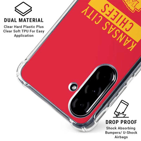 NFL Kansas City Chiefs Red Performance Series Galaxy A36 5G Clear Case