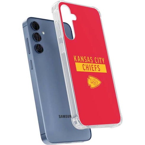 NFL Kansas City Chiefs Red Performance Series Galaxy A55 5G Clear Case