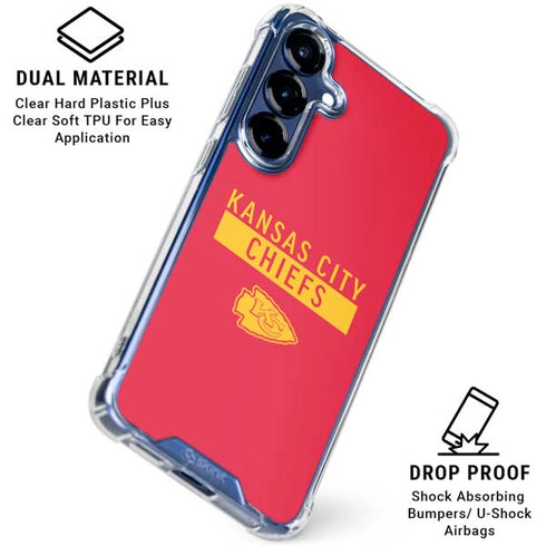 NFL Kansas City Chiefs Red Performance Series Galaxy S25 Clear Case