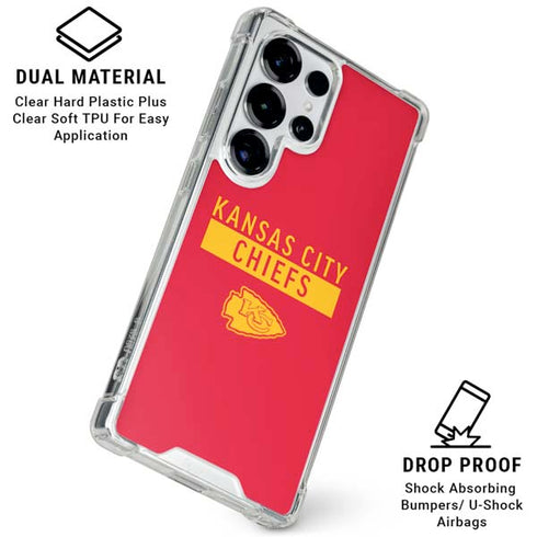 NFL Kansas City Chiefs Red Performance Series Galaxy S25 Ultra Clear Case