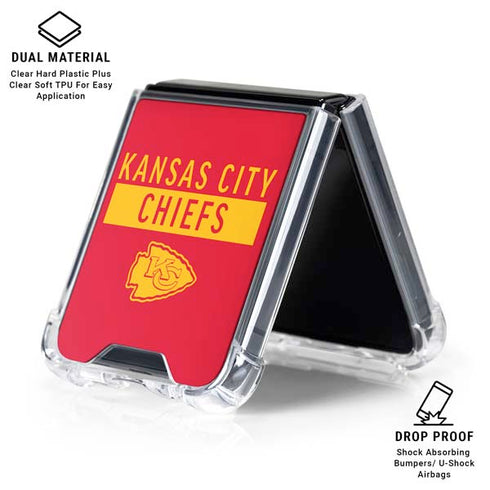 NFL Kansas City Chiefs Red Performance Series Galaxy Z Flip6 Clear Case