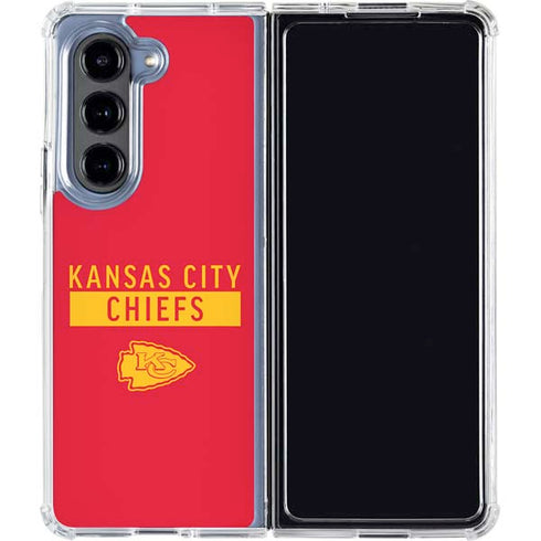 NFL Kansas City Chiefs Red Performance Series Galaxy Z Fold5 5G Clear Case