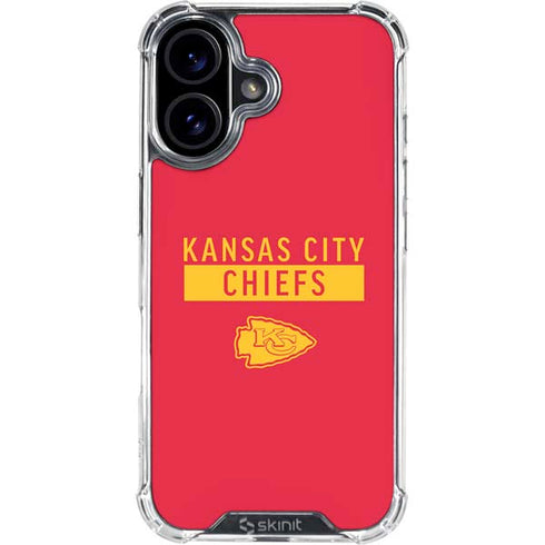 NFL Kansas City Chiefs Red Performance Series iPhone 16 Plus Clear Case