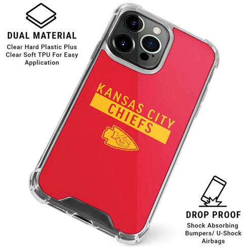 NFL Kansas City Chiefs Red Performance Series iPhone 16 Pro Clear Case