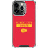 NFL Kansas City Chiefs Red Performance Series iPhone 16 Pro Max Clear Case