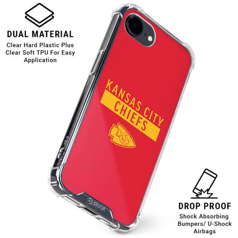 NFL Kansas City Chiefs Red Performance Series iPhone 16e Clear Case