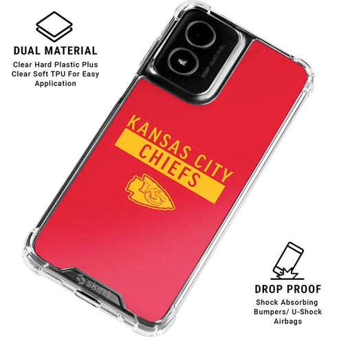 NFL Kansas City Chiefs Red Performance Series Moto G Power 5G (2024) Clear Case