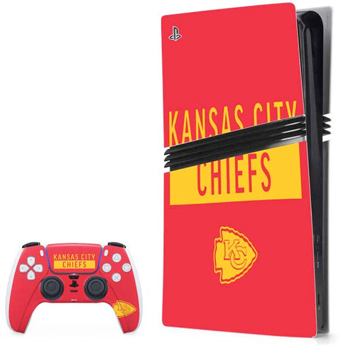 NFL Kansas City Chiefs Red Performance Series PS5 Pro Bundle Skin