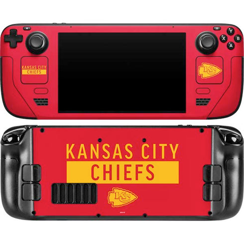 NFL Kansas City Chiefs Red Performance Series Steam Deck Handheld Gaming Computer OLED Skin