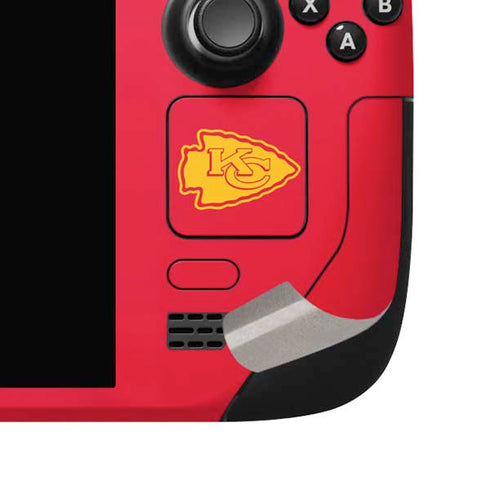 NFL Kansas City Chiefs Red Performance Series Steam Deck Handheld Gaming Computer OLED Skin