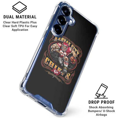 Liquid Blue NFL Kansas City Chiefs Running Back Galaxy S25 Clear Case