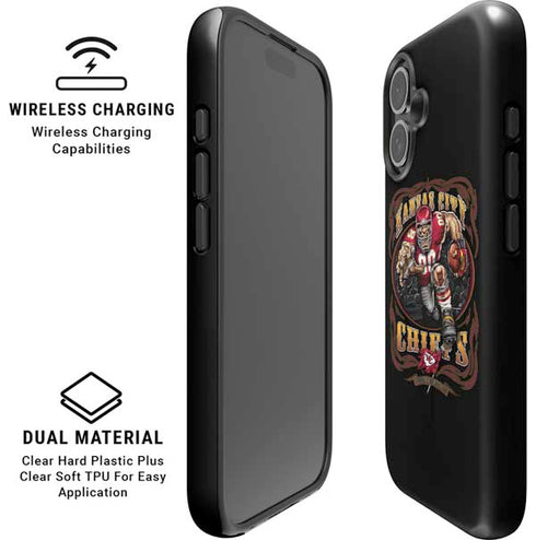 Liquid Blue NFL Kansas City Chiefs Running Back iPhone 16 Magsafe Impact Case