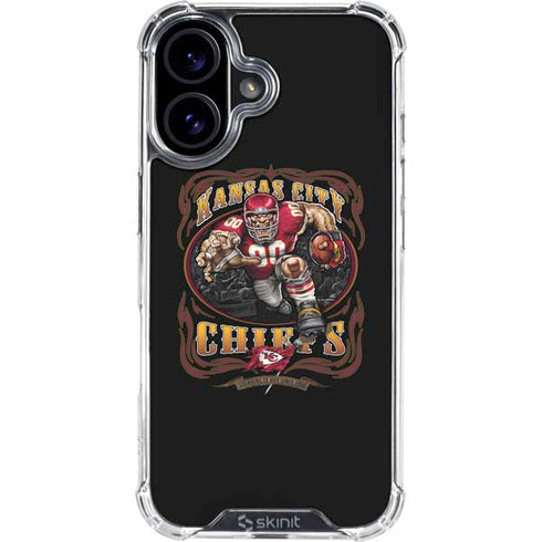 Liquid Blue NFL Kansas City Chiefs Running Back iPhone 16 Plus Clear Case