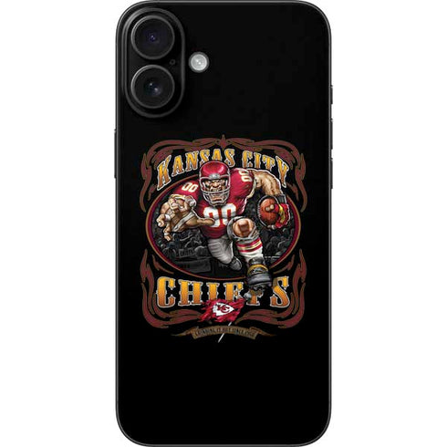 Liquid Blue NFL Kansas City Chiefs Running Back iPhone 16 Plus Skin