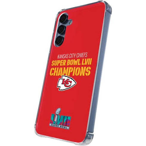 NFL Kansas City Chiefs Super Bowl LVII Champions Galaxy A35 5G Clear Case