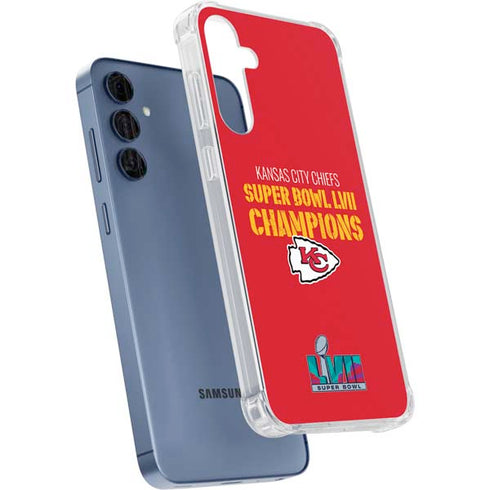 NFL Kansas City Chiefs Super Bowl LVII Champions Galaxy A35 5G Clear Case