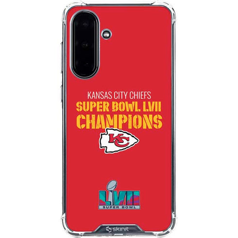 NFL Kansas City Chiefs Super Bowl LVII Champions Galaxy A36 5G Clear Case