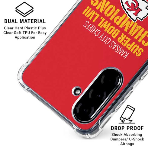 NFL Kansas City Chiefs Super Bowl LVII Champions Galaxy A36 5G Clear Case