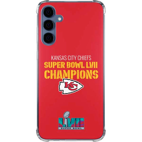 NFL Kansas City Chiefs Super Bowl LVII Champions Galaxy A55 5G Clear Case