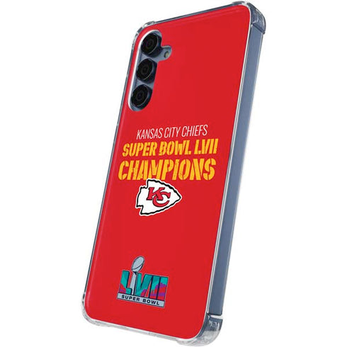 NFL Kansas City Chiefs Super Bowl LVII Champions Galaxy A55 5G Clear Case