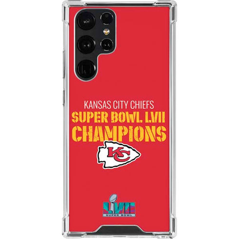 NFL Kansas City Chiefs Super Bowl LVII Champions Galaxy S23 Ultra Clear Case