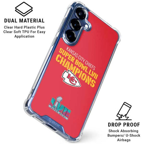 NFL Kansas City Chiefs Super Bowl LVII Champions Galaxy S25 Clear Case