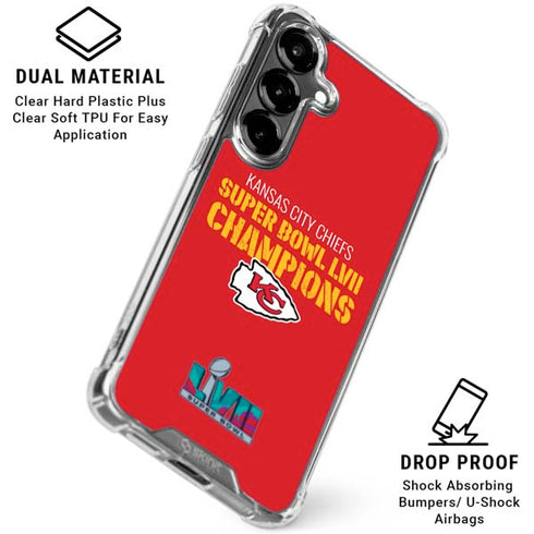 NFL Kansas City Chiefs Super Bowl LVII Champions Galaxy S26 Clear Case