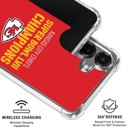 NFL Kansas City Chiefs Super Bowl LVII Champions Galaxy S26 Plus Clear Case