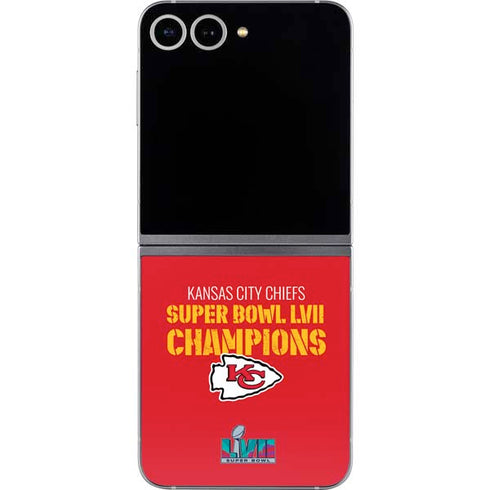 NFL Kansas City Chiefs Super Bowl LVII Champions Galaxy Z Flip6 Skin