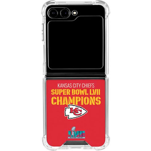 NFL Kansas City Chiefs Super Bowl LVII Champions Galaxy Z Flip6 Clear Case