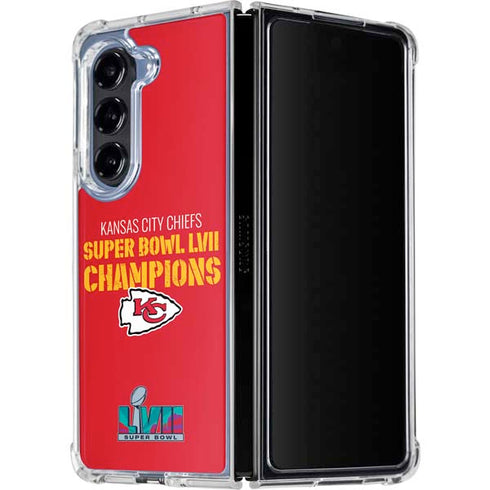 NFL Kansas City Chiefs Super Bowl LVII Champions Galaxy Z Fold5 5G Clear Case