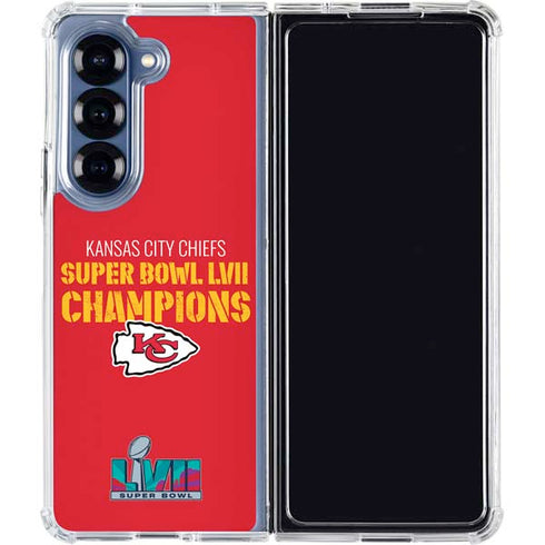 NFL Kansas City Chiefs Super Bowl LVII Champions Galaxy Z Fold6 Clear Case