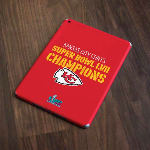 NFL Kansas City Chiefs Super Bowl LVII Champions Apple iPad Skin