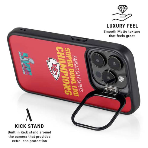 NFL Kansas City Chiefs Super Bowl LVII Champions iPhone 13 Pro Kickstand Case