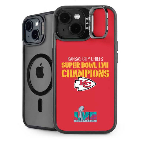 NFL Kansas City Chiefs Super Bowl LVII Champions iPhone 14 Kickstand Case