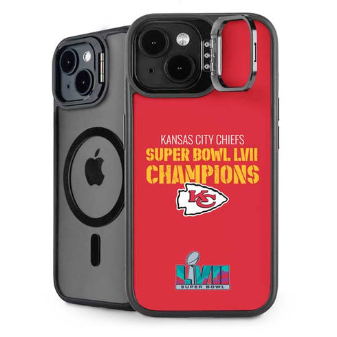 NFL Kansas City Chiefs Super Bowl LVII Champions iPhone 15 Kickstand Case
