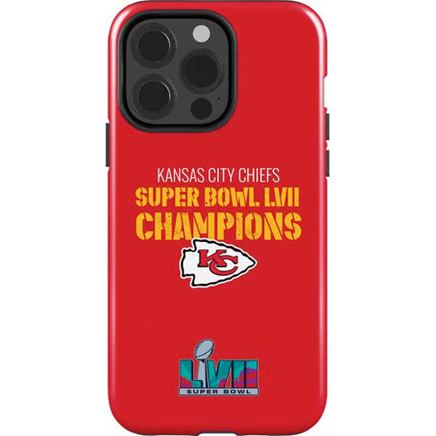 NFL Kansas City Chiefs Super Bowl LVII Champions iPhone 15 Pro Impact Case