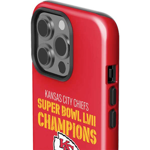 NFL Kansas City Chiefs Super Bowl LVII Champions iPhone 15 Pro Impact Case