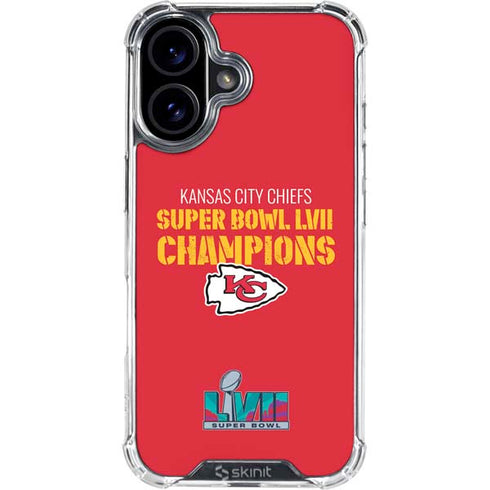 NFL Kansas City Chiefs Super Bowl LVII Champions iPhone 16 Clear Case