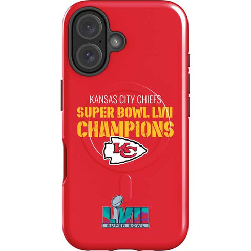 NFL Kansas City Chiefs Super Bowl LVII Champions iPhone 16 Magsafe Impact Case
