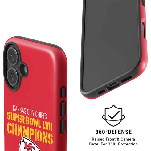 NFL Kansas City Chiefs Super Bowl LVII Champions iPhone 16 Magsafe Impact Case