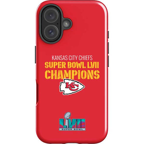 NFL Kansas City Chiefs Super Bowl LVII Champions iPhone 16 Plus Impact Case
