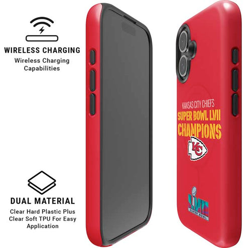 NFL Kansas City Chiefs Super Bowl LVII Champions iPhone 16 Plus Magsafe Impact Case