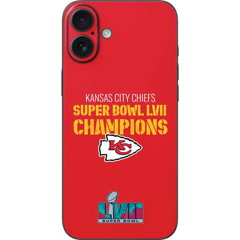 NFL Kansas City Chiefs Super Bowl LVII Champions iPhone 16 Plus Skin
