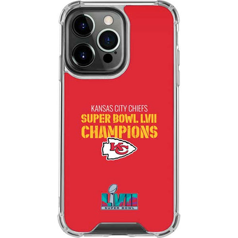 NFL Kansas City Chiefs Super Bowl LVII Champions iPhone 16 Pro Clear Case