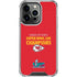 NFL Kansas City Chiefs Super Bowl LVII Champions iPhone 16 Pro Clear Case