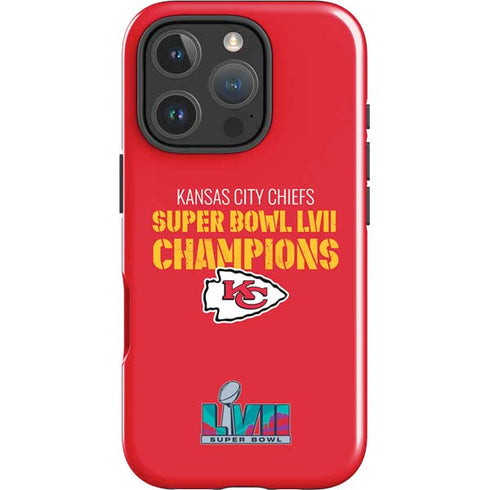NFL Kansas City Chiefs Super Bowl LVII Champions iPhone 16 Pro Impact Case